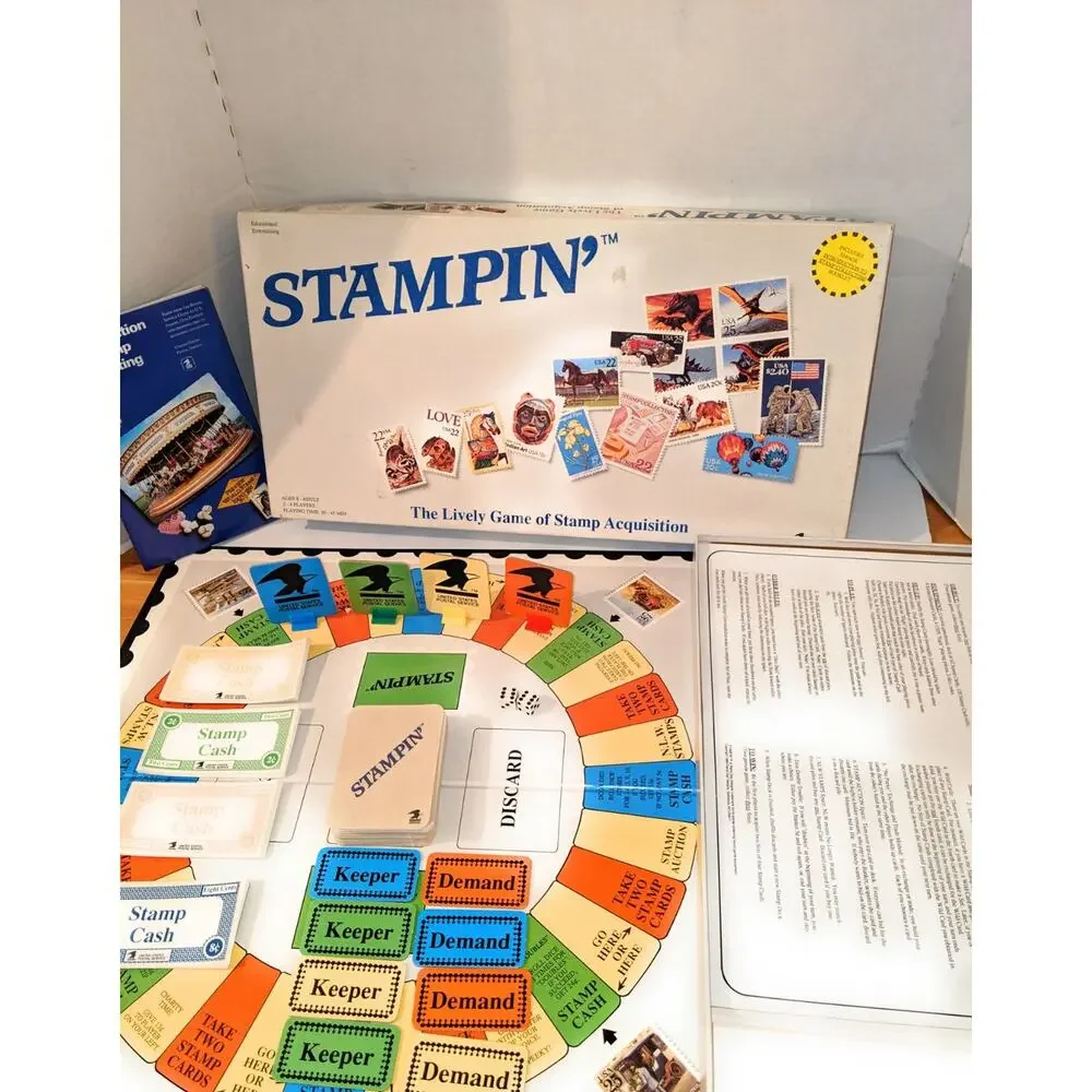 1989 Stampin' The Official USPS Stamp Collecting Game by Rainy Day Designs Mint